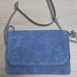 Tory Burch Denim Blue Crossbody Bag